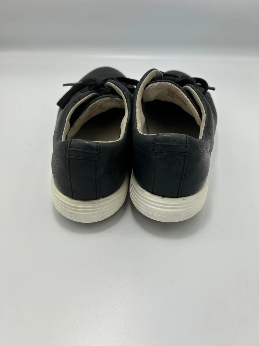 Cole Haan Grand Crosscourt Black Leather Sneakers Size 6B